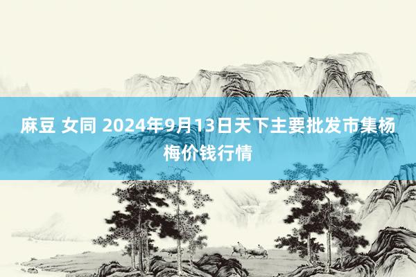 麻豆 女同 2024年9月13日天下主要批发市集杨梅价钱行情