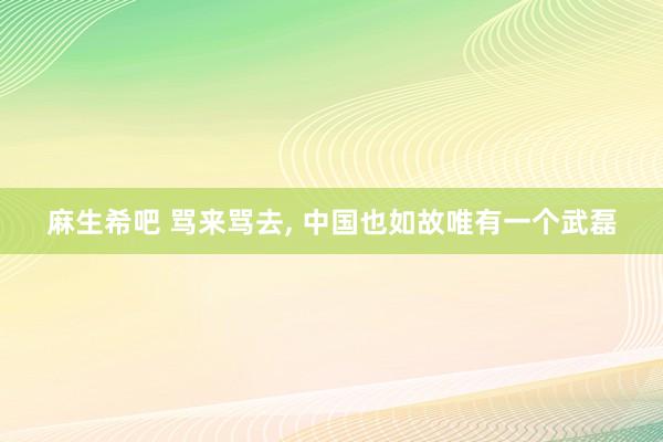 麻生希吧 骂来骂去， 中国也如故唯有一个武磊