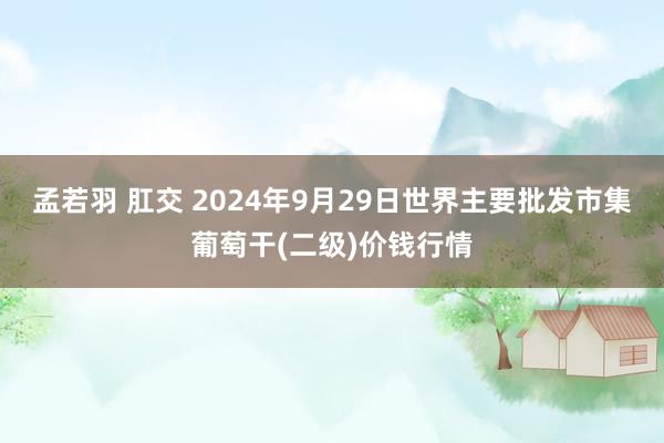 孟若羽 肛交 2024年9月29日世界主要批发市集葡萄干(二级)价钱行情