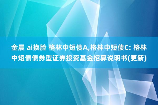 金晨 ai换脸 格林中短债A,格林中短债C: 格林中短债债券型证券投资基金招募说明书(更新)