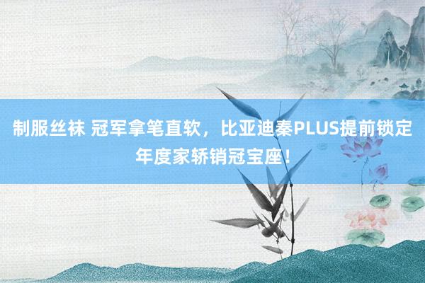 制服丝袜 冠军拿笔直软，比亚迪秦PLUS提前锁定年度家轿销冠宝座！